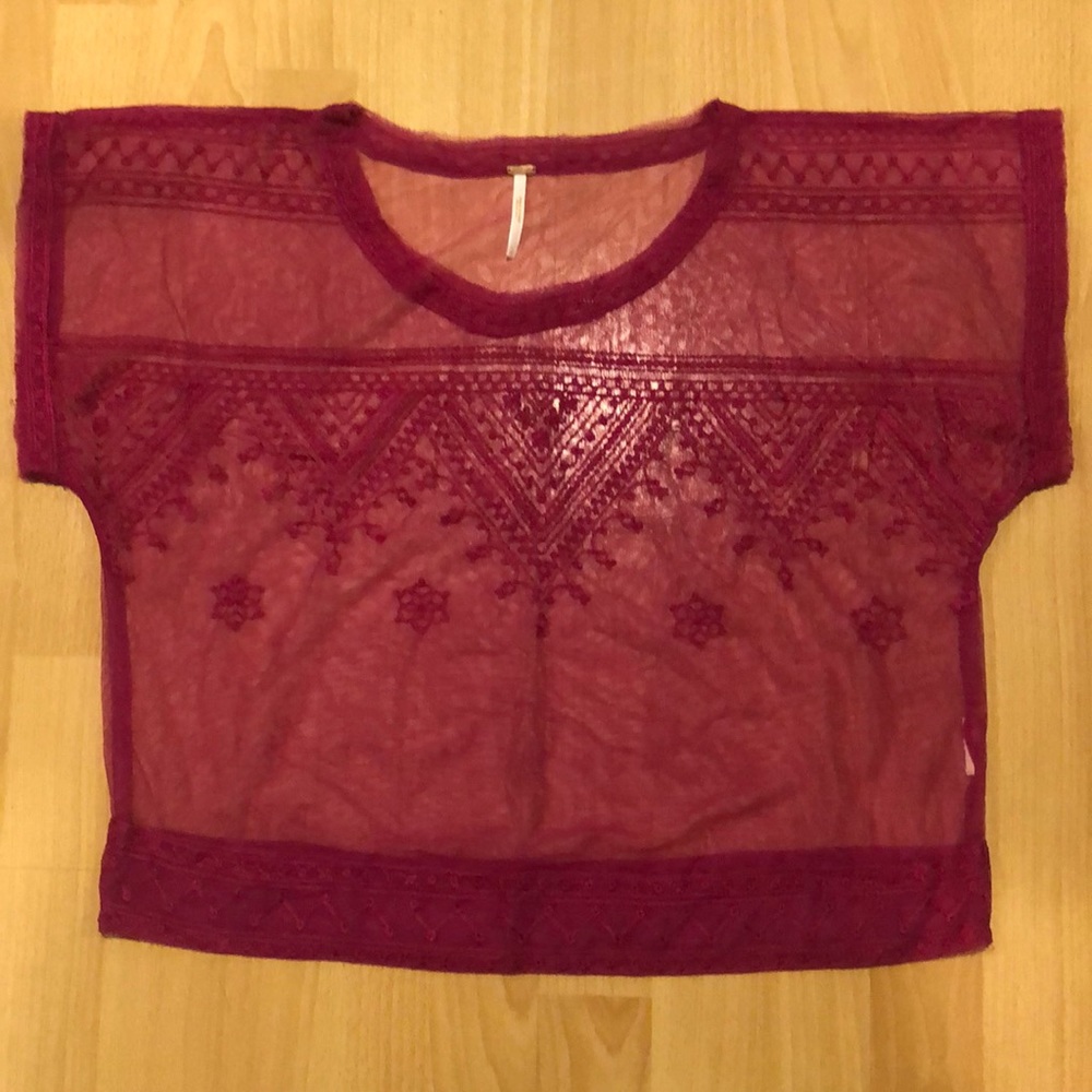 Free People mesh crop top